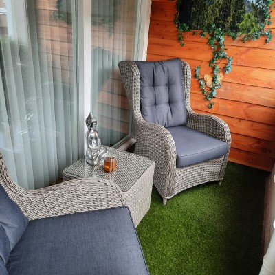 Ook op een balkon heerlijk relaxen
