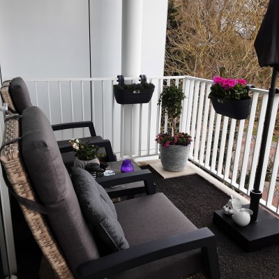 Heerlijk op balkon, staat geweldig!