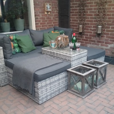 Superblij met mijn nieuwe lounge set.