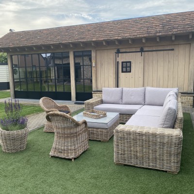 Mooie 5-delige otava hoek loungeset gekocht bij topwinkel AVH tuinmeubelen.