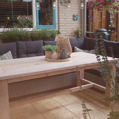 Heerlijk genieten van onze nieuwe lounge dinner set