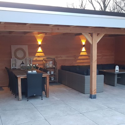 De lounge set Roma U vorm staat erg mooi.