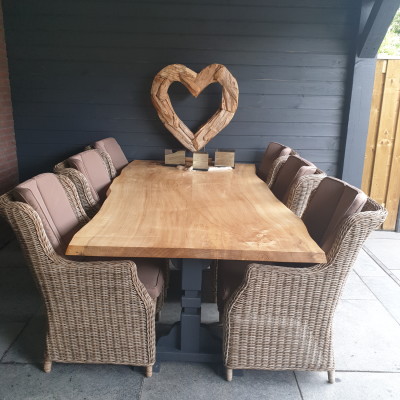Heerlijk genieten van onze nieuwe Tuinstoelen.