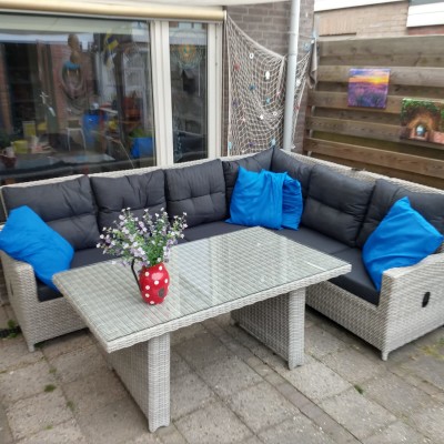 We hebben een heerlijke hoek gecreëerd met jullie mooie set