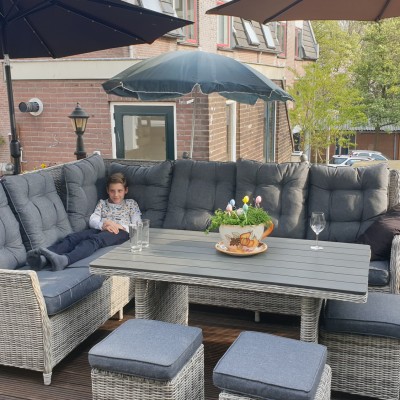 Ook zoonlief geniet met volle teugen