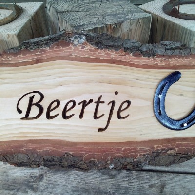 Ambachtelijk met gebruikt hoefijzer