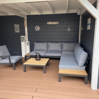 Nieuwe set staat prachtig in onze nieuwe overkapping!