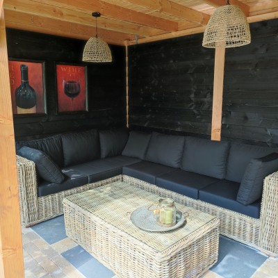 Genieten van onze nieuwe zithoek
