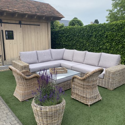 Mooie 5-Delige otava hoek loungeset gekocht bij topwinkel AVH tuinmeubelen.