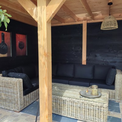 Genieten van onze nieuwe zithoek