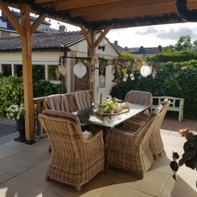 ik geniet zo erg van de stoelen van AVH TUINMEUBELEN