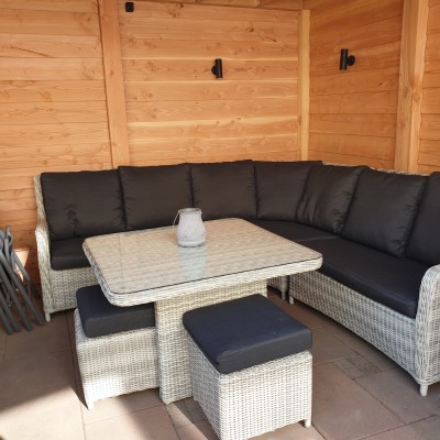 We gaan deze zomer heel veel gebruik maken van onze nieuwe overkapping