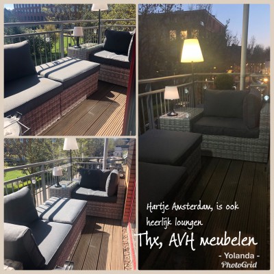 Wonend in Amsterdam, slechts een balkon maar toch de mogelijk om heerlijk te loungen.