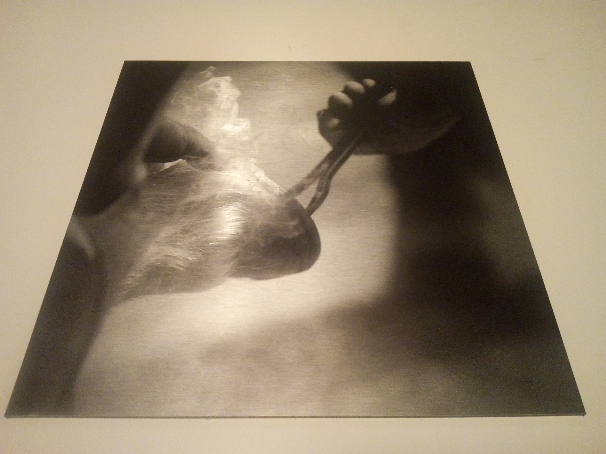 Foto op geborsteld aluminium